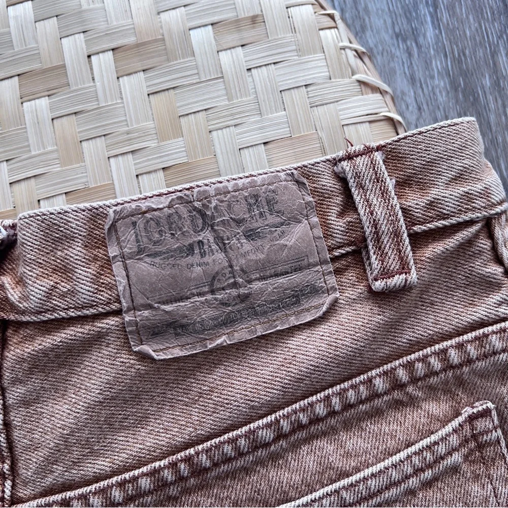 Vintage 90’s jordache rust tan mini denim skirt‎